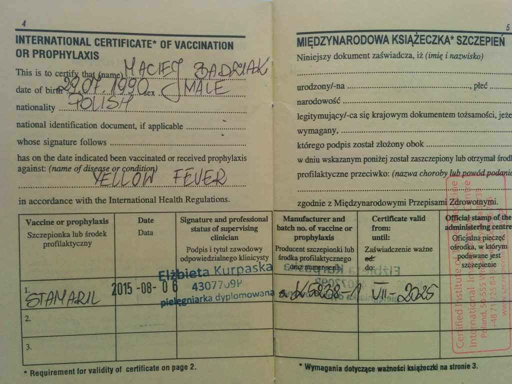 Międzynarodowa książeczka szczepień